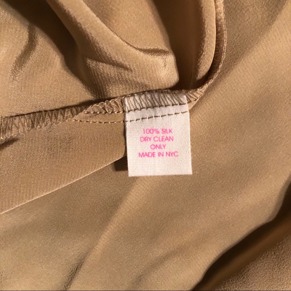 Alice & Trixie Nude Tan Ruffle Racerback Silk Top - Picture 6 of 11